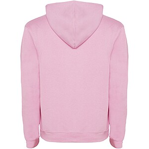 Urban mens hoodie, pink with grey details, XS