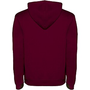 Urban mens hoodie, wine with grey details, XS