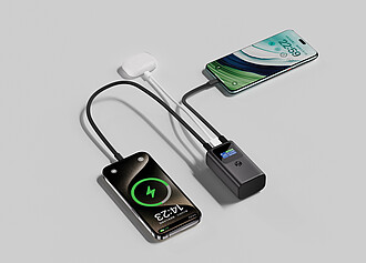 Urban Vitamin Campbell 55W 10.000mAh pocket powerbank, grey