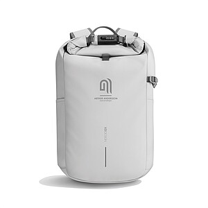 Urban Water Resistant Anti-theft Backpack, off white, grey