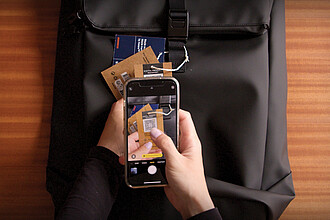 Urban Water Resistant Flap-top Backpack, black, grey