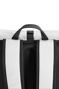 Urban Water Resistant Flap-top Backpack, off white, black