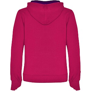 Urban womens hoodie, dark pink with purple details, S