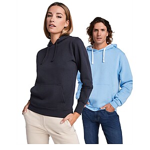 Urban womens hoodie, light blue with white details, S