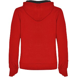 Urban womens hoodie, red with black details, S