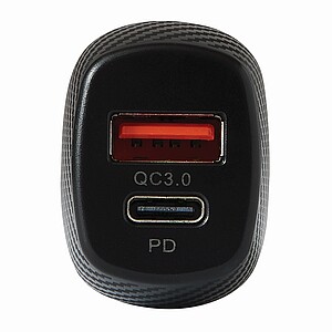 USB Car charger 20W, black