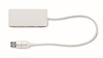 USB hub 4 ports 27,5 cm, wood