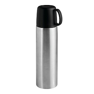 Vacuum flask, black, silver