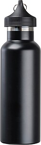 Vacuum flask, matt, 750ml with carabiner, black