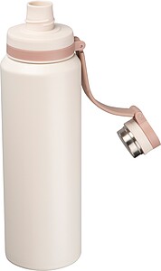 Vacuum stainless steel drinking bottle, 800ml, beige