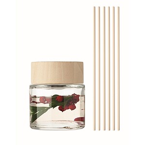Vanilla aroma reed diffuser, transparent