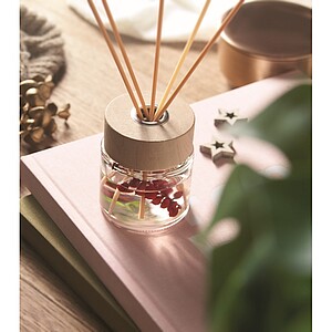Vanilla aroma reed diffuser, transparent