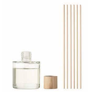 Vanilla aroma reed diffuser, transparent