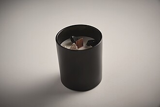 Vanilla fragranced plant based wax candle