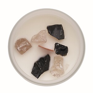 Vanilla fragranced plant based wax candle