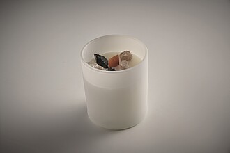 Vanilla fragranced plant based wax candle