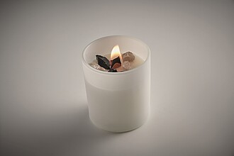 Vanilla fragranced plant based wax candle