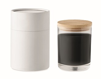 Vanilla fragranced wax candle