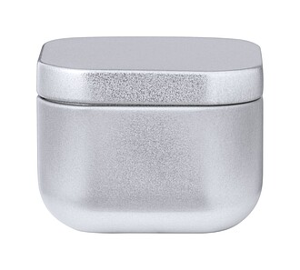 Vanilla scented candle, silver