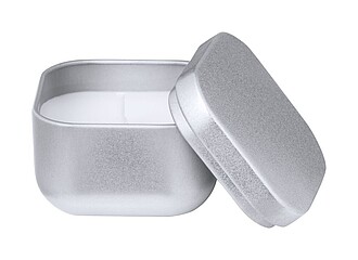 Vanilla scented candle, silver