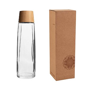 VANILLA SEASON ANAMUDI Elegant 750ml glass drink bottle with a bamboo lid