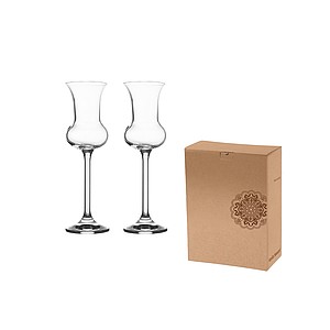 VANILLA SEASON HAMEDAM 2 Set of two elegant 85 ml volume glasses for grappa or other aperitif