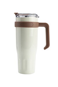 VANILLA SEASON MADURAI Thermo mug with straw, beige