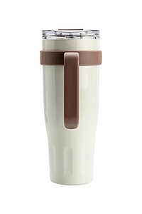 VANILLA SEASON MADURAI Thermo mug with straw, beige
