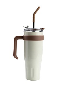 VANILLA SEASON MADURAI XXL Thermo mug with straw, 1000 ml, beige