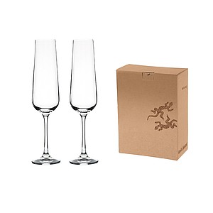 VANILLA SEASON WANGI Set of two champagne glasses, Czech glass, 200 ml