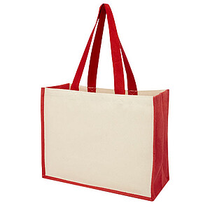 Varai 320 g/m2 canvas and jute shopping tote bag 23L