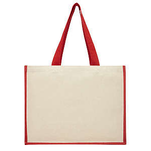 Varai 320 g/m2 canvas and jute shopping tote bag 23L