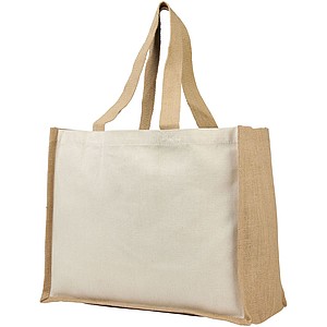 Varai 340 g/m2 canvas and jute shopping tote bag