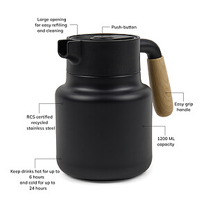 VINGA Arbe RCS vacuum jug 1200 ML, black, black