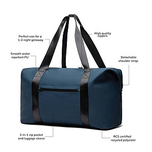 VINGA Baltimore RCS 24h weekend bag, navy