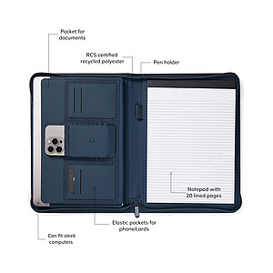 VINGA Baltimore RCS A4 portfolio, navy