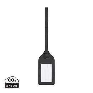 VINGA Baltimore RCS recycled polyester luggage tag, black