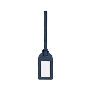 VINGA Baltimore RCS recycled polyester luggage tag, navy