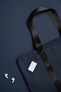 VINGA Baltimore RCS recycled polyester luggage tag, navy