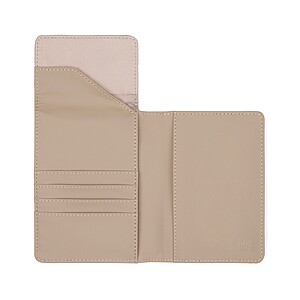 VINGA Baltimore RCS recycled polyester RFID passport cover, greige