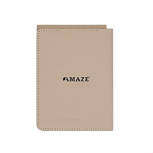 VINGA Baltimore RCS recycled polyester RFID passport cover, greige