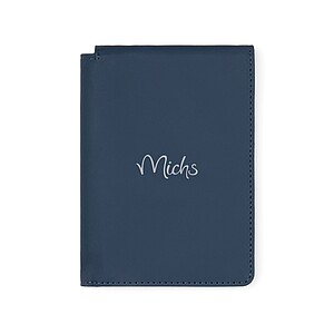 VINGA Baltimore RCS recycled polyester RFID passport cover, navy