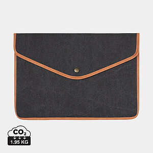 VINGA Bosler GRS recycled canvas 16" laptop sleeve, black