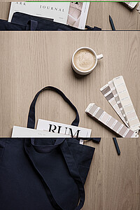 VINGA Hilo AWARE™ recycled canvas zip tote, navy