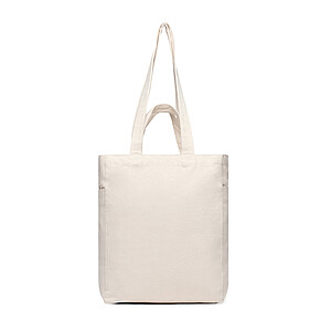 VINGA Hilo AWARE™ recycled canvas zip tote, off white