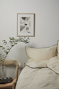 VINGA Marston OCS organic cotton bed linen, 4 pcs set, beige