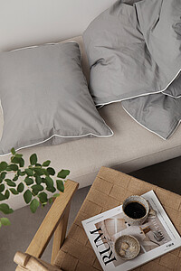 VINGA Marston OCS organic cotton bed linen, 4 pcs set, grey