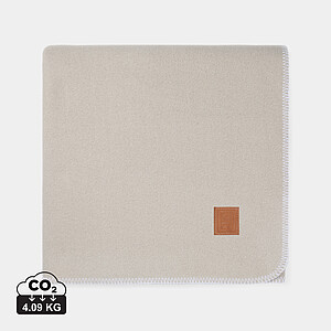 VINGA Moulton GRS RPET blanket, beige, feather grey