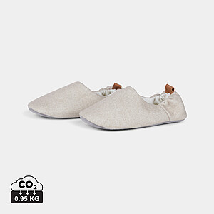 VINGA Moulton RCS RPET slippers S/M, beige, feather grey
