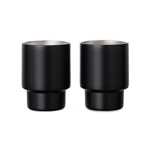 VINGA Nagano RCS recycled SS mugs, set of 2, black